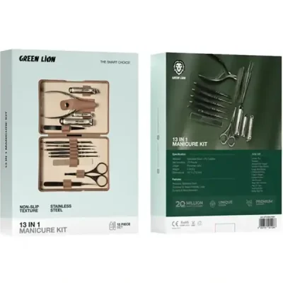ست مسافرتی مانیکور 13 کاره گرین لاین Green Lion Manicure Kit GN13PCMNCRBR 2