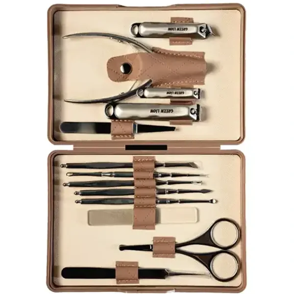 ست مسافرتی مانیکور 13 کاره گرین لاین Green Lion Manicure Kit GN13PCMNCRBR