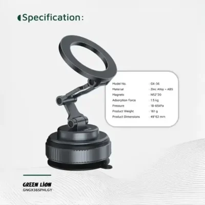 هولدر وکیومی مگ سیف گرین Green Lion GX-36 Suction Phone Holder GNGX36SPHLGY 2