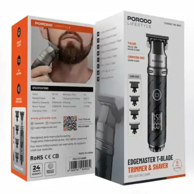 ماشین اصلاح پرودو Porodo T-Blade Trimmer & Shaver PDLFST185BK 5