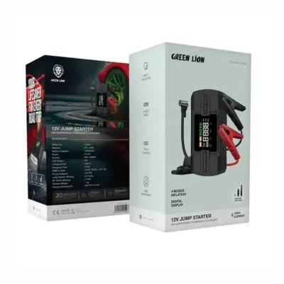 جامپ استارتر و پمپ باد گرین لاین Green Lion Jump Starter 12V GN12VJUSTBK 2