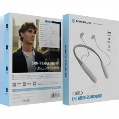 هندفری گردنی پاورولوژی Powerology Toneflex Enc Wireless Neckband PWLAUWNKBWH 4