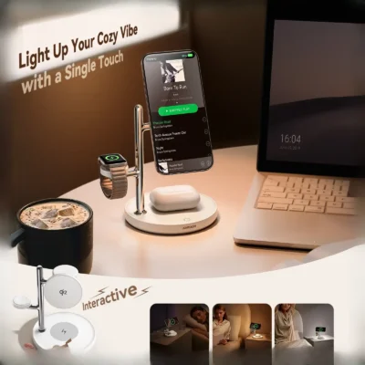 شارژر وایرلس 4 کاره جویروم JOYROOM JR-W23 Qi2 Wireless Charger 5