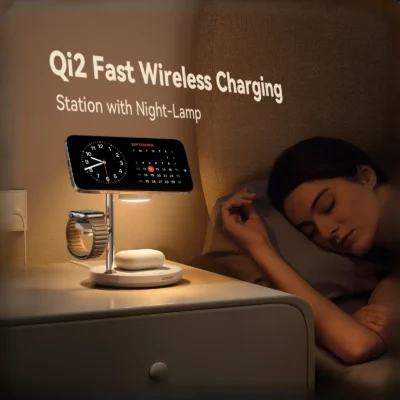 شارژر وایرلس 4 کاره جویروم JOYROOM JR-W23 Qi2 Wireless Charger 7