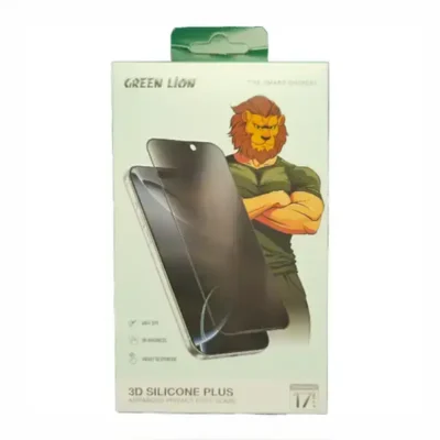 گلس حریم شخصی آیفون 17 و 16 پرو گرین لاین Green Lion 3D Silicone Plus Iphone 17/16 Pro GN3DSIL17BK 2