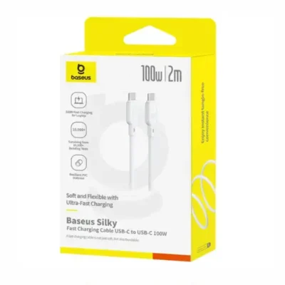 کابل دو سر تایپ سی 100 وات 2 متر بیسوس Baseus Silky Series 2M Type-C to Type-C CB000114 12