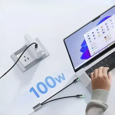 کابل شارژ چند سر تایپ سی 100 وات 1.5 متر مک دودو Mcdodo 2in1 Cable CA-6740 2
