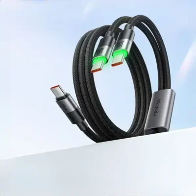کابل شارژ چند سر تایپ سی 100 وات 1.5 متر مک دودو Mcdodo 2in1 Cable CA-6740 7