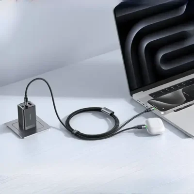 کابل شارژ چند سر تایپ سی 100 وات 1.5 متر مک دودو Mcdodo 2in1 Cable CA-6740 10