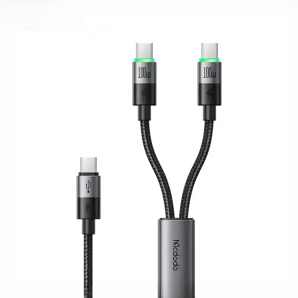 کابل شارژ چند سر تایپ سی 100 وات 1.5 متر مک دودو Mcdodo 2in1 Cable CA-6740