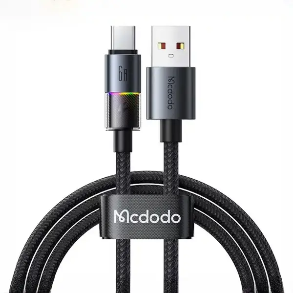 کابل شارژ تایپ سی 1.2 متر مک دودو Mcdodo Colorful Lights Type-C Cable CA-8180