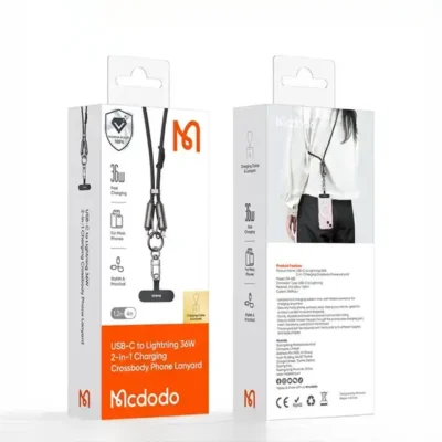 کابل شارژ تایپ سی به لایتنینگ 36 وات و بند آویز مک دودو Mcdodo CA-6820 Multifunctional Lanyard 2