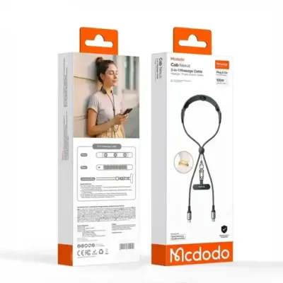 کابل شارژ دوسر تایپ سی و ماساژور گردن مکدودو Mcdodo Cab Nexus Massage Cable CA-658 2