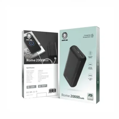 پاوربانک 20 وات 20000 گرین لاین Green Lion Rome Power Bank GNRME20KPD2BK 2