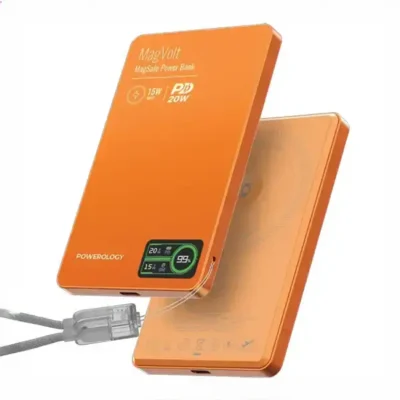 پاوربانک وایرلس چند کاره 5000 پاورولوژی Powerology MagVolt PPBCHA62BK 8