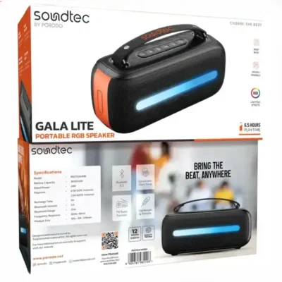 اسپیکر بلوتوثی 24 وات ساندتک پرودو Porodo Gala Lite Speaker PDSTGW40BBK 4