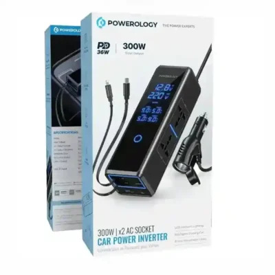 اینورتر 300 وات با کابل جمع‌شونده پاورولوژی Powerology Car Power Inverter PWCPI300WBK 2