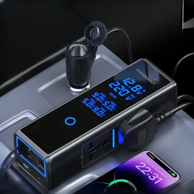 اینورتر 300 وات با کابل جمع‌شونده پاورولوژی Powerology Car Power Inverter PWCPI300WBK 4