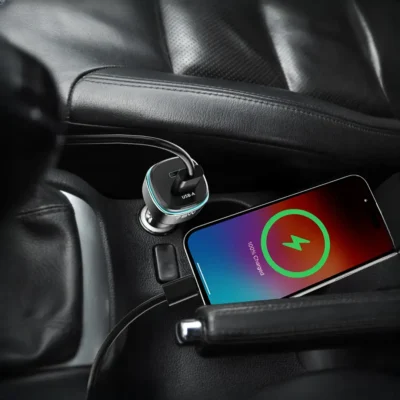 شاژر فندکی دو پورت 75 وات پاورولوژی Powerology 75W Car Charger PCCSR024BK 2