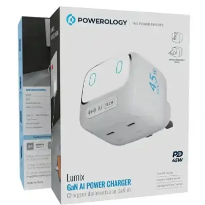 آداپتور شارژ 45 وات هوشمند پاورولوژی PWCUQC052WH 2