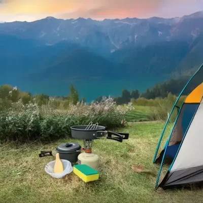 ست 10 تیکه ظروف کمپینگ گرین لاین Green Lion 10in1 Camping Cookware GN10N1COOKBK 2