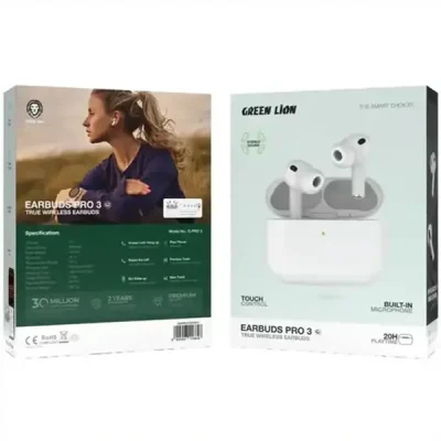 هندزفری بلوتوث گرین لاین Green Lion Earbuds Pro 3 True Wireless Earbuds GNPRO3TWSWH 3