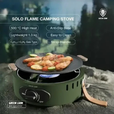 اجاق گاز کمپینگ گرین لاین Green Lion Solo Flame Camping Stove GNSOLSTVGN 7