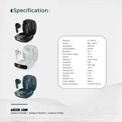 هندزفری بلوتوث گرین لاین Green Lion Tune X Earbuds GNTUNXTWS 2