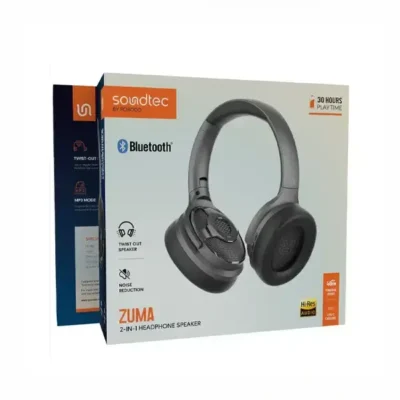 هدست و اسپیکر بلوتوثی پرودو Porodo Soundtec Zuma 2-IN-1 Headphone Speaker PDSTHPV18 2