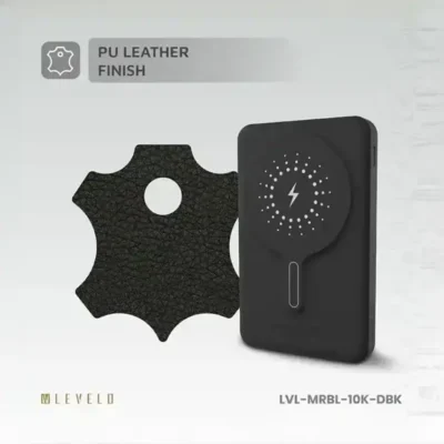پاوربانک وایرلس 10000 لولو Levelo Marbella MagSafe Leather Power Bank LVLMRBL10KORG 3