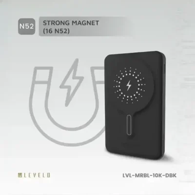 پاوربانک وایرلس 10000 لولو Levelo Marbella MagSafe Leather Power Bank LVLMRBL10KORG 6