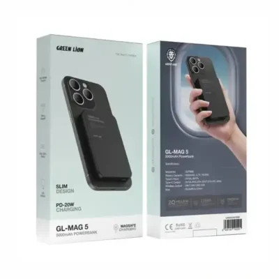 پاوربانک وایرلس 5000 گرین لاین Green Lion GL-MAG 5 5000mAh Power Bank GNMAG5KPBBK 2