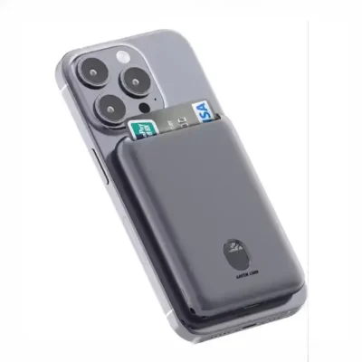 پاوربانک وایرلس 5000 و جا کارتی گرین لاین Green Lion Vetra Power Bank GNVET5PGY