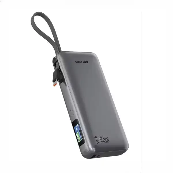 پاروبانک 165 وات 20000 با کابل تایپ سی گرین لاین Green Lion Tron X Power Bank GNTRX20P165GY