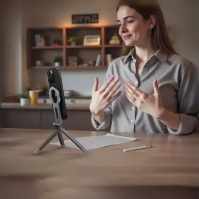 هولدر رو میزی و سه پایه مگنتی مکدودو MCDODO Triangle Foldable Magnetic Phone Stand TB-6210 3