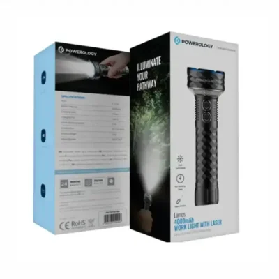 چراغ قوه به همراه لیزر پاورولوژی Powerology Lumos Work Light PWZF7857BK 2