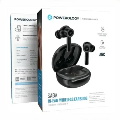 هندزفری بلوتوث پاورولوژی Powerology Saba Wireless Earbuds PWYX55BK 2