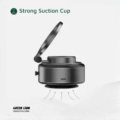 هولدر وکیومی برقی گرین لاین Green Lion GX-29 Auto Suction Phone Holder GNASCPHL29BK 5