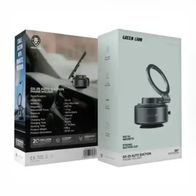 هولدر وکیومی برقی گرین لاین Green Lion GX-29 Auto Suction Phone Holder GNASCPHL29BK 7
