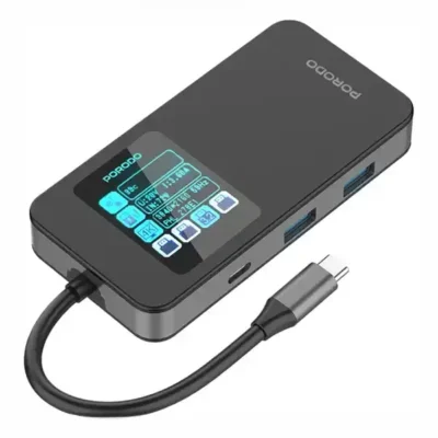 هاب تایپ سی 6 پورت پرودو Porodo Multi-Port USB-C Hub PDTC630GY 2