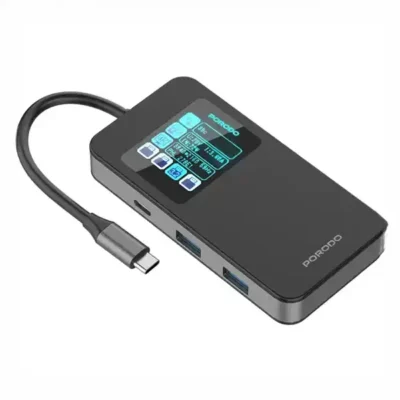 هاب تایپ سی 6 پورت پرودو Porodo Multi-Port USB-C Hub PDTC630GY 3