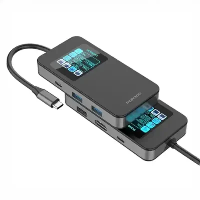 هاب تایپ سی 6 پورت پرودو Porodo Multi-Port USB-C Hub PDTC630GY 4