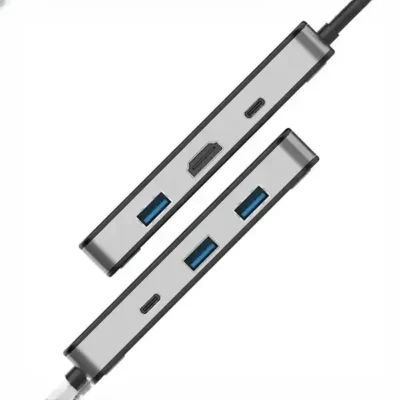 هاب تایپ سی 6 پورت پرودو Porodo Multi-Port USB-C Hub PDTC630GY 6