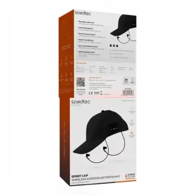 کلاه و هندزفری بلوتوث پرودو Porodo Soundtec Wireless Audio Bluetooth Hat PDST2N1BK 3