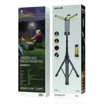 چراغ کمپینگ گرین لاین Green Lion Trio Beam Lite Tripod Camping Light GNTCL2KLBK 4