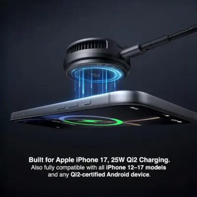 فن خنک کننده و شارژر وایرلس 25 واتی مکدودو MCDODO Wireless Charger Fast Charging Qi2 CH-8410 4