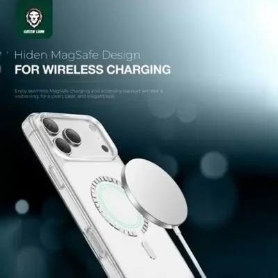 قاب محافظ آیفون 17 پرو گرین لاین Green Lion Crystal Plus MasgSafe Case GNCRYP17PCL 3