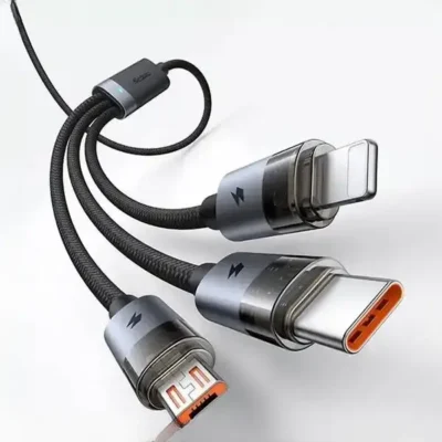 کابل شارژ سه سر 6 آمپر مک دودو Mcdodo Transparent Cable CA-7150 3