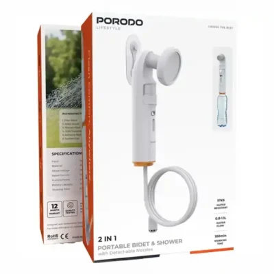 دوش سفری پرودو Porodo 2in1 Portable Bidet & Shower PDLFSTPB55WH 4