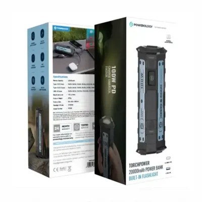 پاوربانک 20000 با چراغ قوه پاورولوژی Powerology TorchPower PPBCHA91BK 5